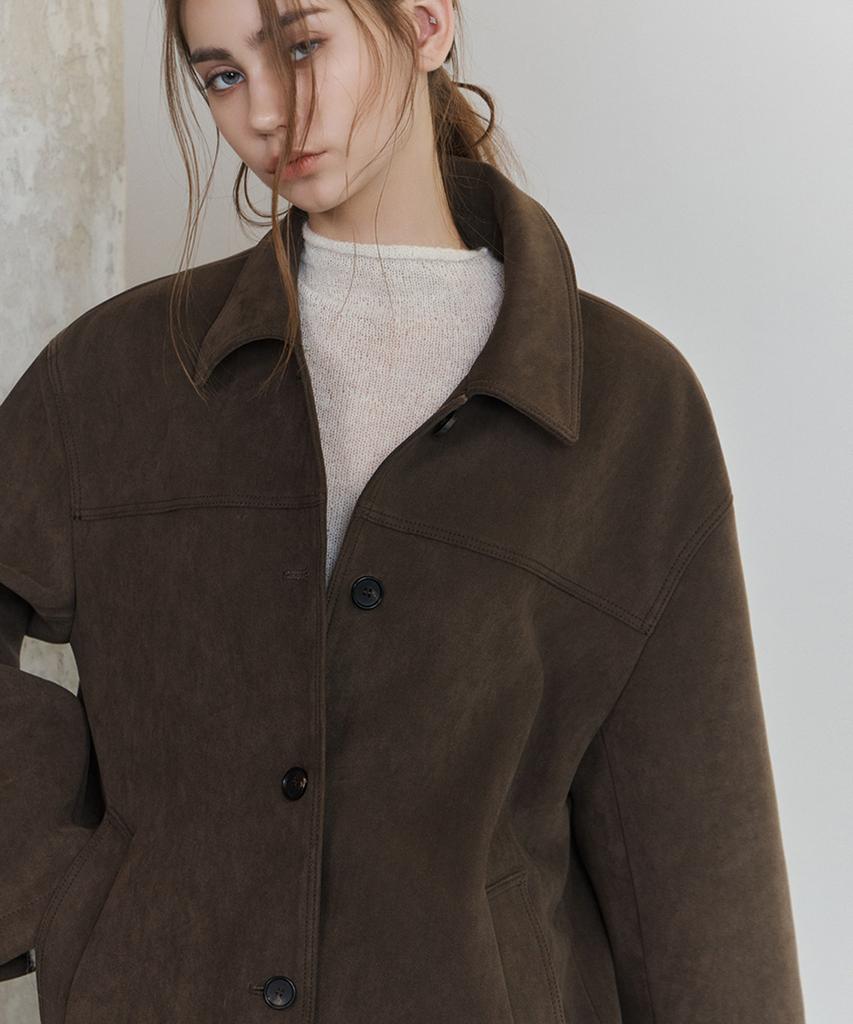 NON AND NON Vegan Suede Half Single Coat_Nfct6614