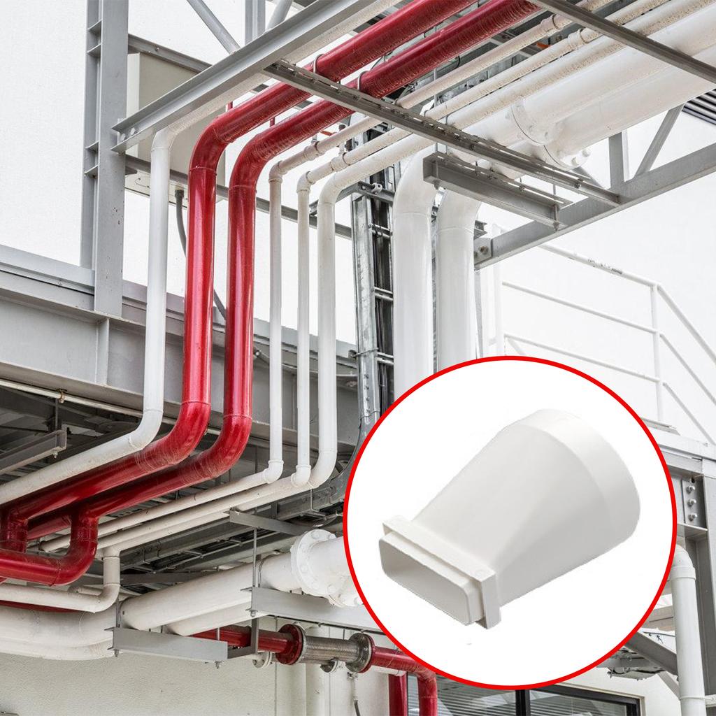 Плоский пластиковый адаптер для воздуховодов к круглому Адаптер для шланга вентиляции сушилки-трансформатора Конвертер вентиляционного канала Простой в использовании