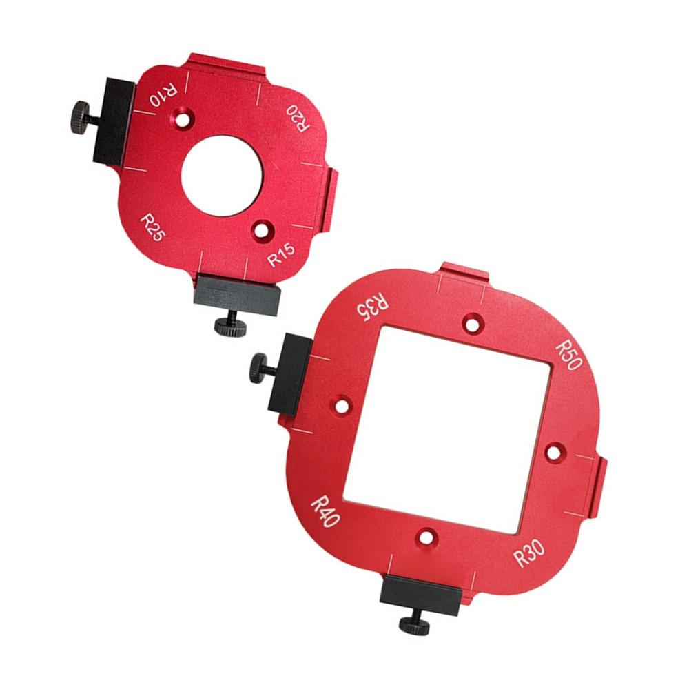 2pcs 10-25R And 30-50R Router Bit Template Adjustable Radius Corner Radius Jig For Carpentry