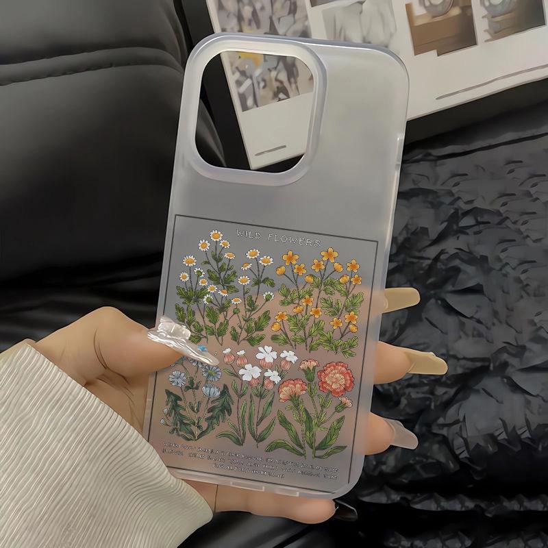 Чехол для iPhone с изображением полевых цветов: Совместим с Apple 15/14/13/12/11/PRO/PROMAX/XSMAX/XR/XS/X.