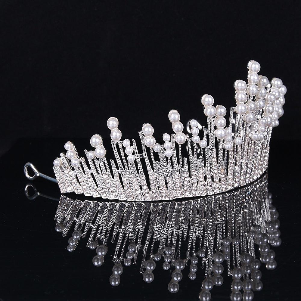 Европейский сплав невесты бриллиантовая жемчужная корона тиара Корона Феникс аксессуары для волос горный хрусталь изюминка