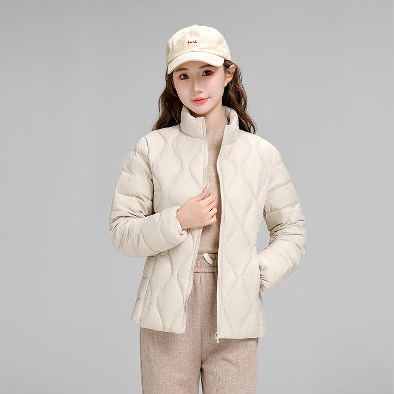 Легкий и повседневный женский пуховик, модный, универсальный, на белом утином пуху, легкий, теплый, осенне-зимний, тонкий, большого размера