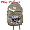 Bag Shoulder Large Capacity Solid Color Backpack Unisex School Travel Student