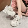 Summer New Thick Bottom Female Ins Tide Mesh Breathable Increased Hollow Out Platform Leisure Sneaker