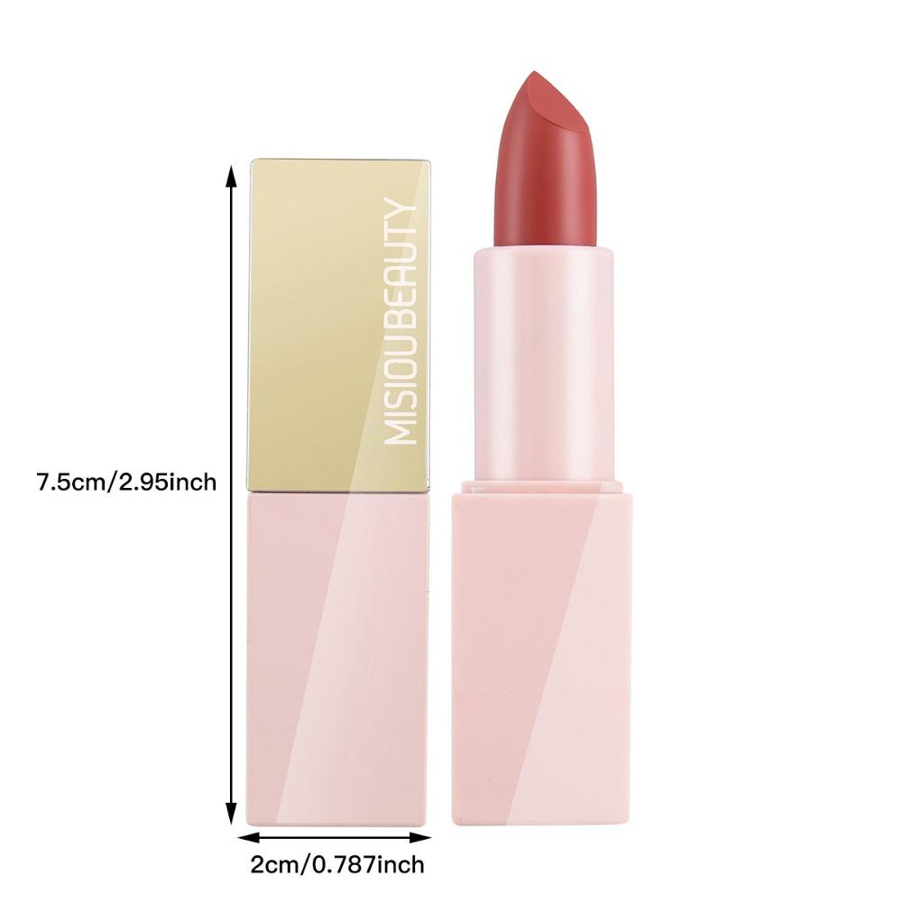 Набор стойких увлажняющих, антипригарных, невыцветающих, невыцветающих матовых бархатных губных помад Misiou Beauty