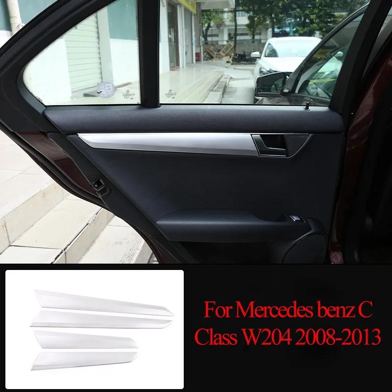 АБС Серебристый Для Mercedes benz C Class W204 C180 C200 2007-2013 Украшение Салона Автомобиля Накладки Наклейки Авто Аксессуары