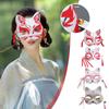 Cat Mask Painted Half Anime Cat Mask For Half Of The Face Anime Ancient Style Japanese And Wind Cos Secondary Party Props