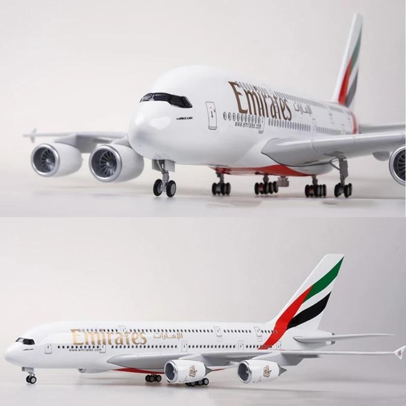 Новая модель самолета Emirates A380 Масштаб 1/160 18 дюймов Большой литой самолет Игрушка Коллекционный подарок От Авиации