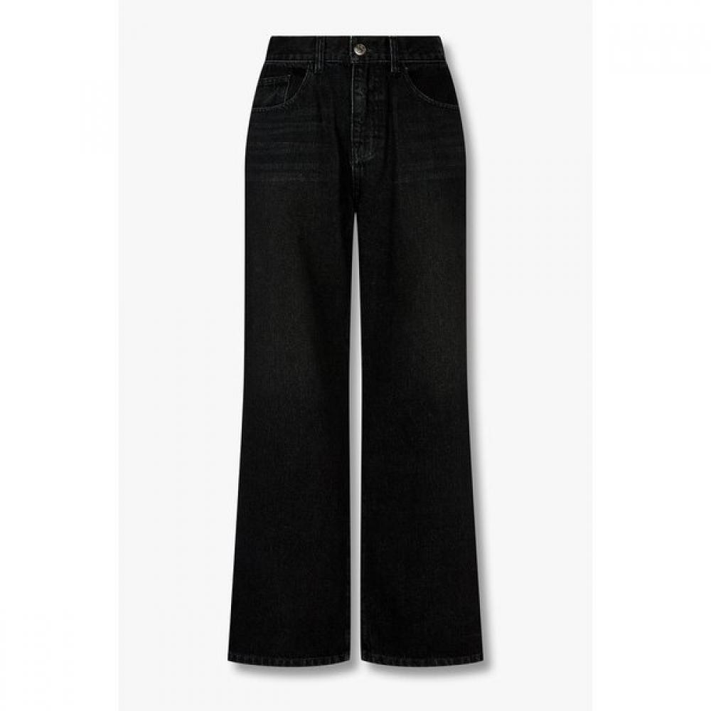 Voice Of Voices Semi Wide Back Banding Denim Pants 7156355005