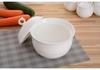 Рельефный керамический суповой горшок с крышкой, костяной фарфор, большая миска 8 дюймов для дома/отеля, подарок.