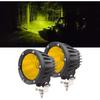 CHELHEAD Motorcycle LED Fog Set of 2 Yellow Compatible with Heavy and Work Deck and Fishing Lights Lights, 50W, 4-inch, - Waterproof, High-Brightness