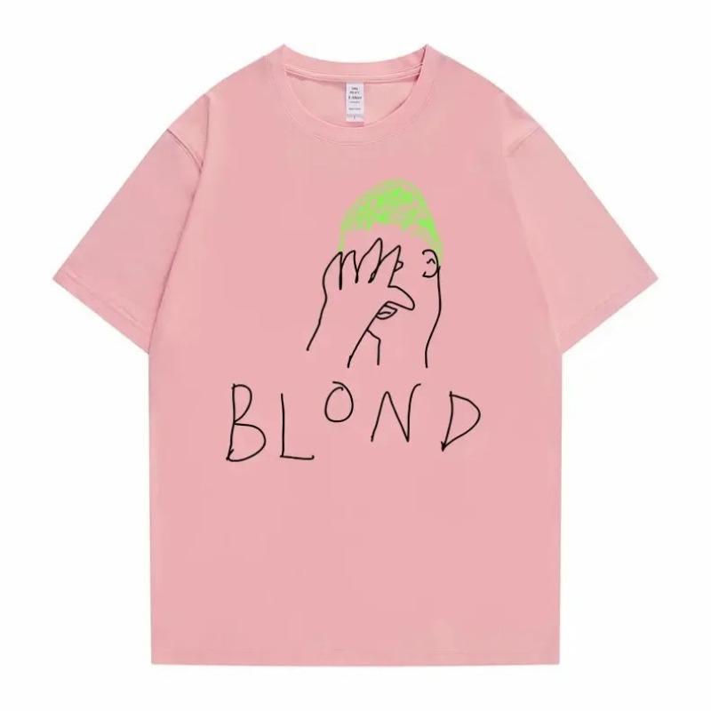Футболка уличная Harajuku Hip Hop Blond Funny Frank с принтом граффити Ocean Fashion свободного покроя для мужчин, повседневная хлопковая футболка с коротким рукавом