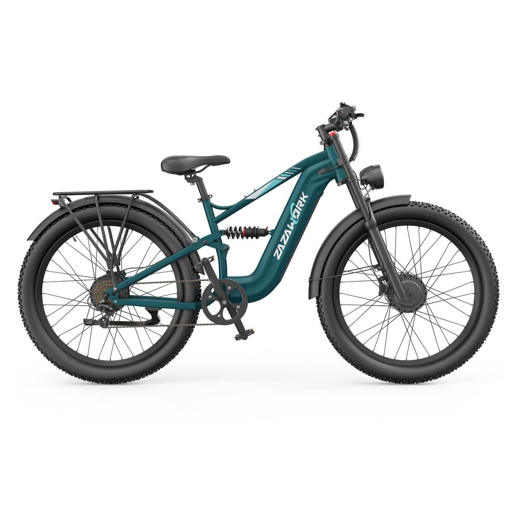 ZAZAWORK CF500 PRO High-end Electric Bicycle 1000W*2 Dual Motor 48V20Ah Battery 50KM/H Top Speed 27 Inch Off- Road Tires E-Mountain Bike