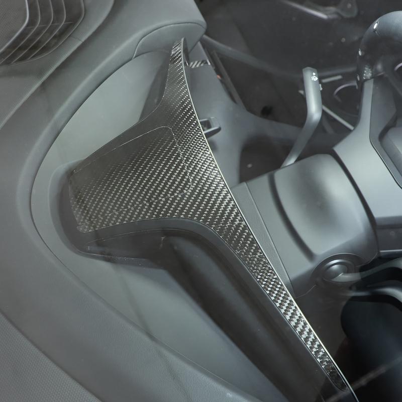 Для Porsche Taycan Мягкое углеволокно Накладка на рамку приборной панели автомобиля Отделка Наклейки Автоаксессуары
