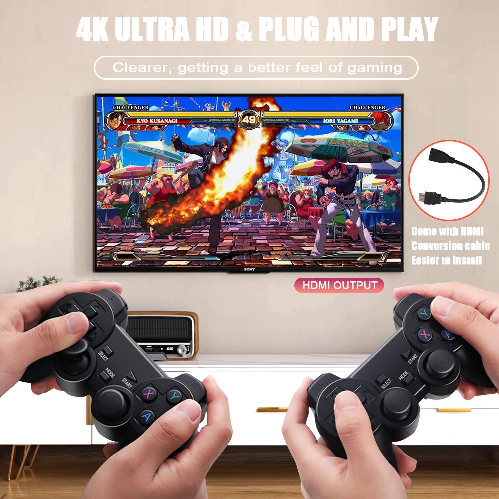 X2 GD10 Classic Retro Game Console, HD 4K Output TV Video Game Console, 3D Extended Gaming, Wireless Controller 2.4GHz, 64GB/128GB