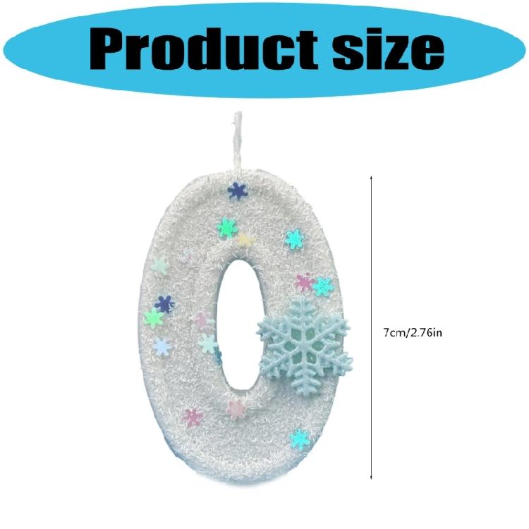 Unique Winter Snowflake Themed Birthday Candle Wax Number Candle Cake Toppers Decorations For Anniversary Parties Supplies