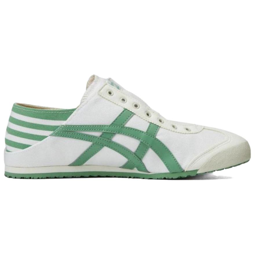 New Onitsuka Tiger MEXICO 66 Anti Slip Wear Resistant Low Top Casual Shoes Unisex White Green 1183C075-103