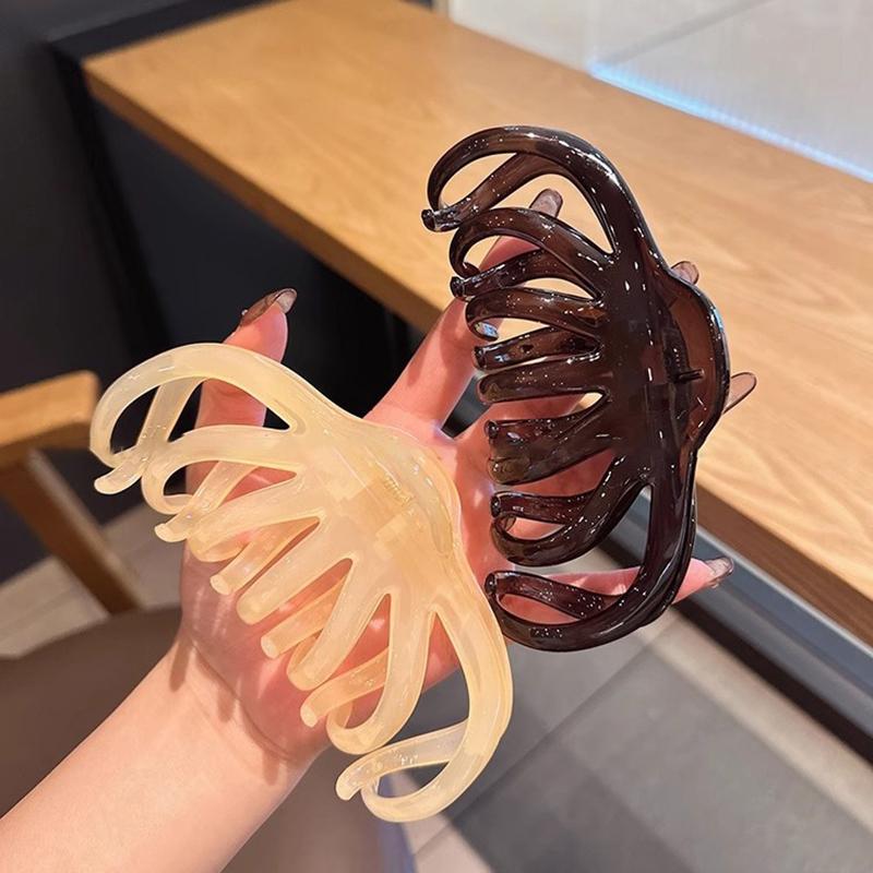 Корейские женские и женские пластиковые когти, заколки для волос, головные уборы, большой размер, заколка-краб, заколка, модный орнамент, аксессуары для волос