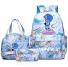 3Pcs/set Anime K-Pop Demon Hunters Printed Backpack Handbag Pencil Case for Teenager Student Bookbag Schoolbag Women Large Capacity Waterproof Bag