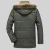 Зимняя мужская куртка, повседневная утепленная парка с хлопковой подкладкой, длинное пальто с капюшоном, теплое меховое пальто