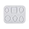 Crystal Earring Pendant Mould Ear Clips Silicone Mold Irregular Shapes Earrings Mould for DIY Enthusiasts Crafts Mould