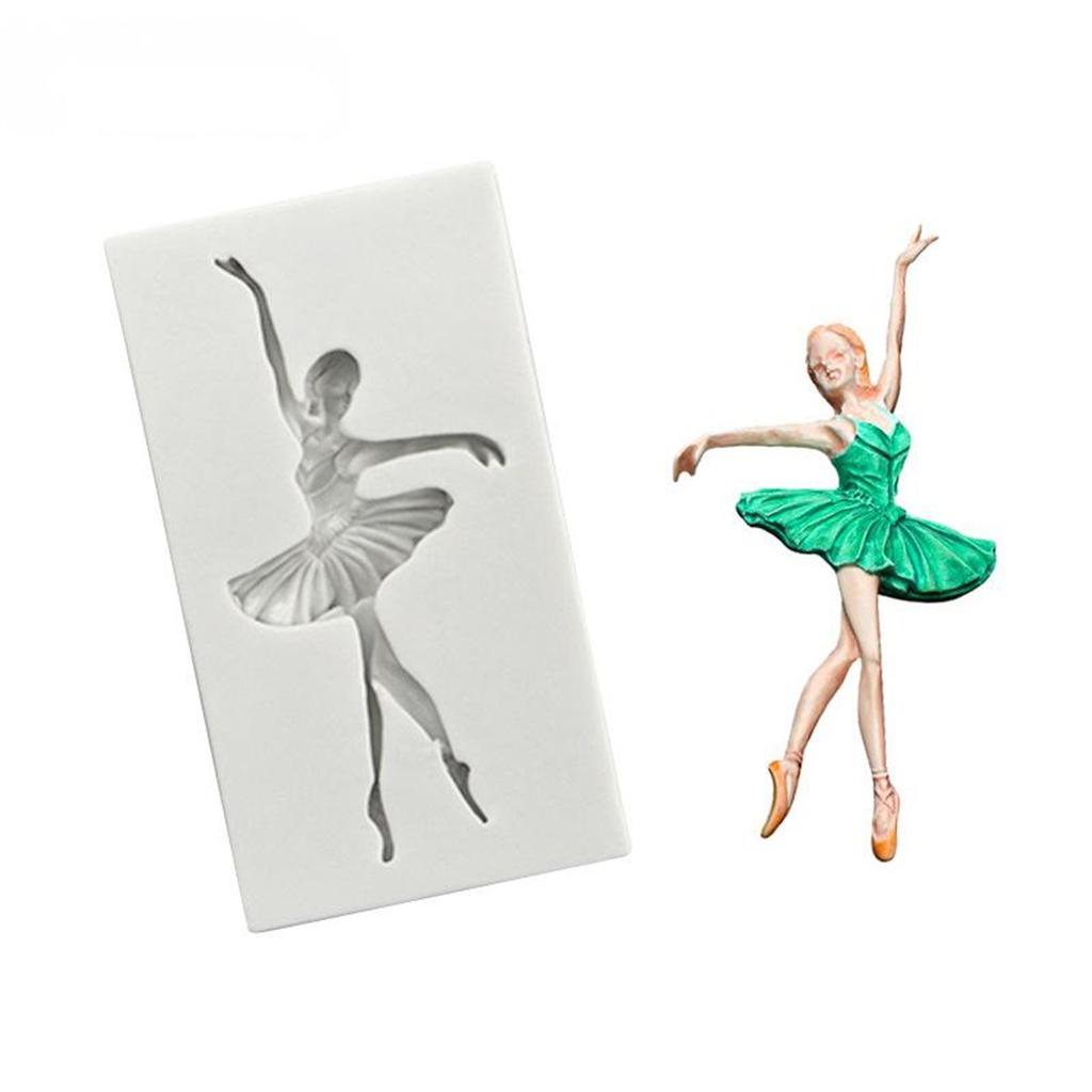 Dancing Girl Ballet Silicone Mold Sugarcraft Chocolate Cupcake Baking Mold Fondant Tools