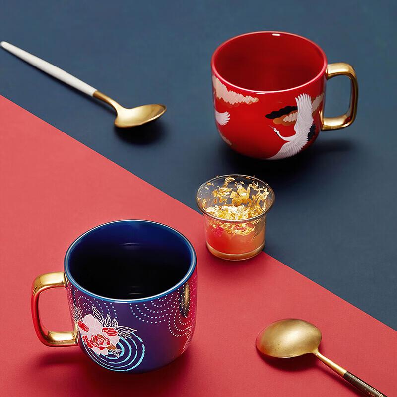 Gonghe Jingpin New Chinese Style Blue Ceramic Mug