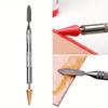 Leather Edge Double Head Brass Glue Painting Roller Oil Gluing Dye Pen Stick Speedy Paint Roller Tool DIY LeatherCraft Tools