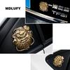 MDLUFY Car Emblem 3D Daruma Car Label Metal Car Sticker JDM Modified Vehicle Sign