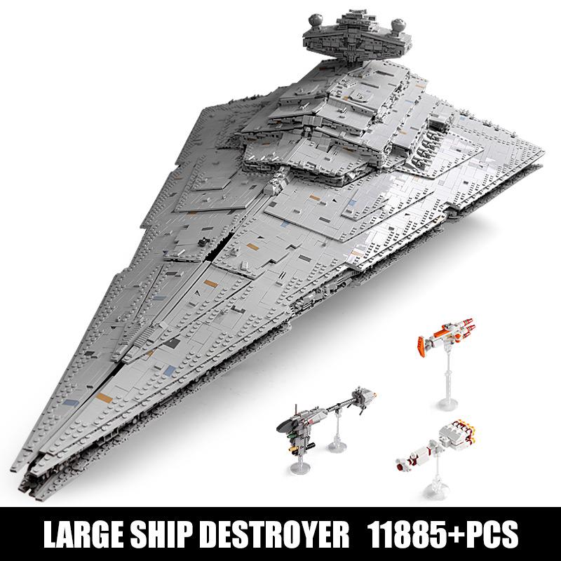 Новый 13135 Star Plan Toys Модель Звездного Разрушителя ISD Monarch Строительные Блоки Сборка Модели Звездолета Набор Кирпичиков Детский Рождественский Подарок