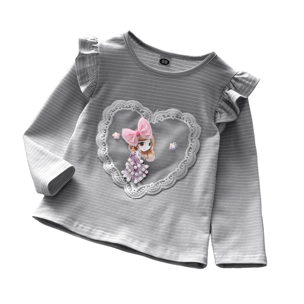 Футболка с длинным рукавом для девочек. Хлопковая эластичная футболка с длинным рукавом для девочек.