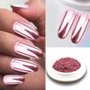 Metallic Mirror Nail Powder with Brush Shiny Nail Glitter Powder Delicate Texture Metal Effect Nail