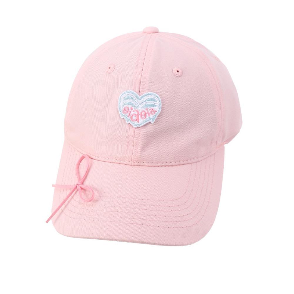 Embroidery Love Heart Baseball Cap Cotton Peaked Cap Sweet Sun Hat Sports