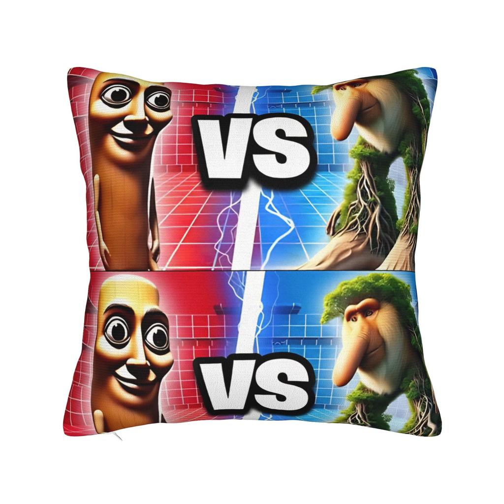 Funny Tung Tung Tung Sahur Italian Brainrot Meme Pillow Cover Comfy Cushion Cover Funny Pillow Case For Wedding Party Home Decor