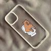 Cute Cartoon Capybara Couple Phone Case For iPhone 15 Pro MAX 17 14 11 13 12 16 X SE20 XR 7 8Plus Rabbit Bear Bumper Clear Cover