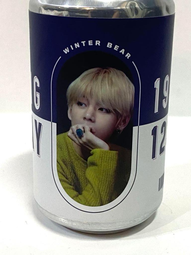 [Б/У] BTS | V Тэте Банка на день рождения Этикетка на день рождения Дизайн для фанатов Куплено в Корее