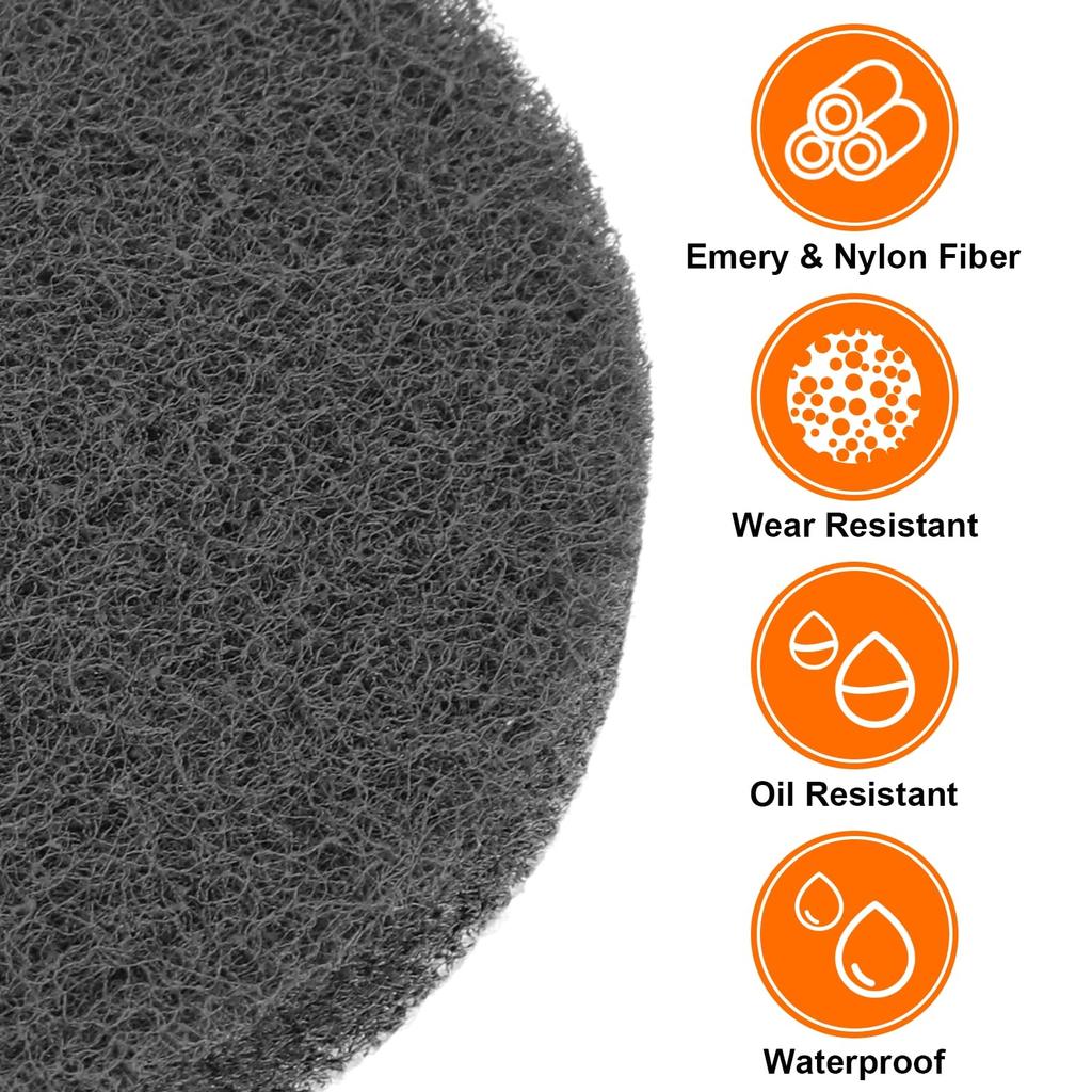 Uxcell 12 шт. Губки для чистки 800 грит Мощная щетка для дрели Диски для кондиционирования поверхности с петлей Диски для шлифовки дрелью Чистящие губки для дома