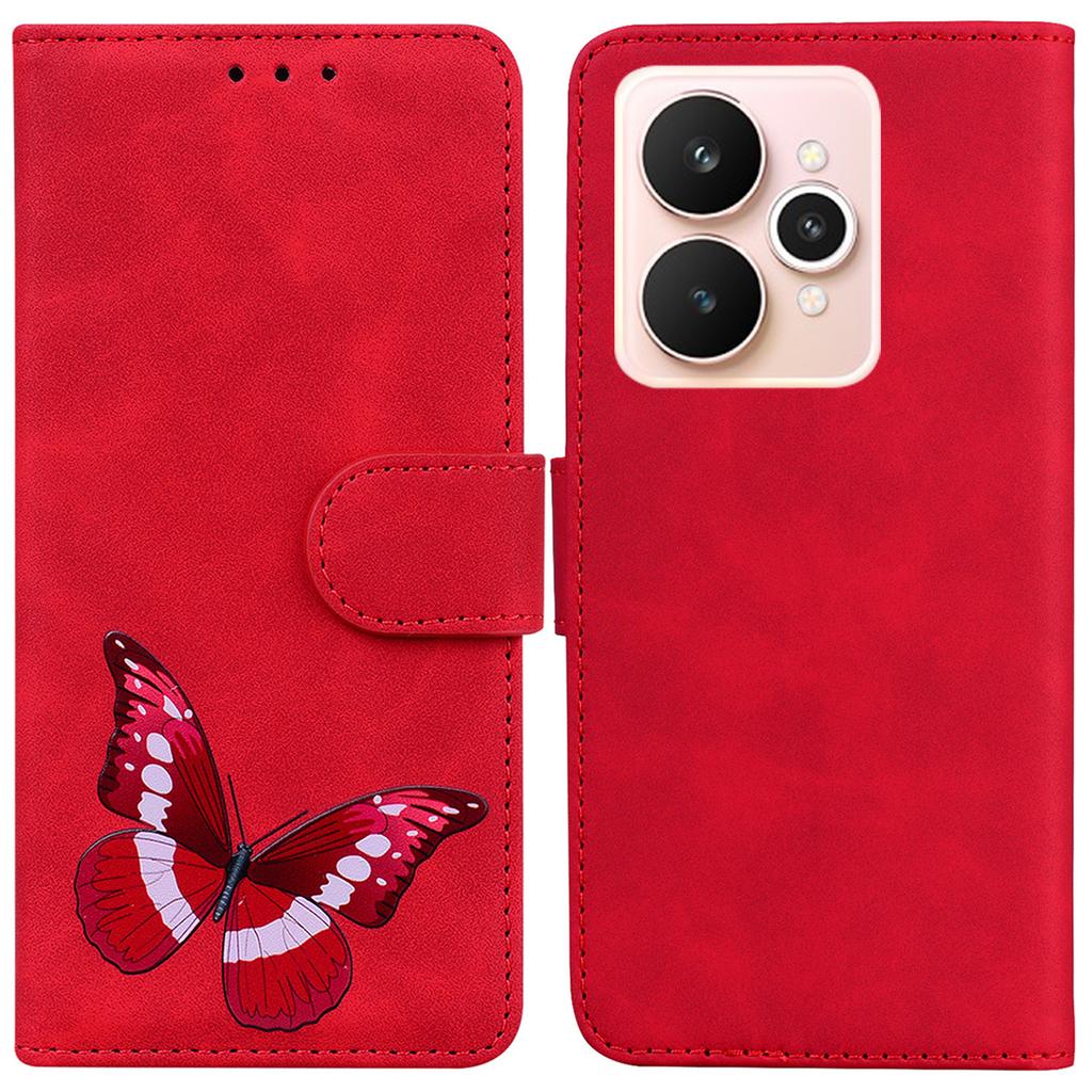For Realme 15 Pro 5G/15 5G Stand Case PU Leather Phone Cover Butterfly Printed