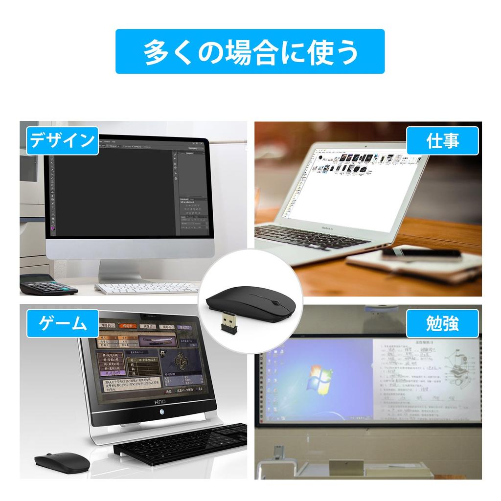 Беспроводная Ультра Беспроводная Энергия 3DPI Высокая Совместимость с Черной Мышью, Тонкая, Тихая, Мышь, Экономия, 2,4 ГГц, Режим, Точность, Портативная,