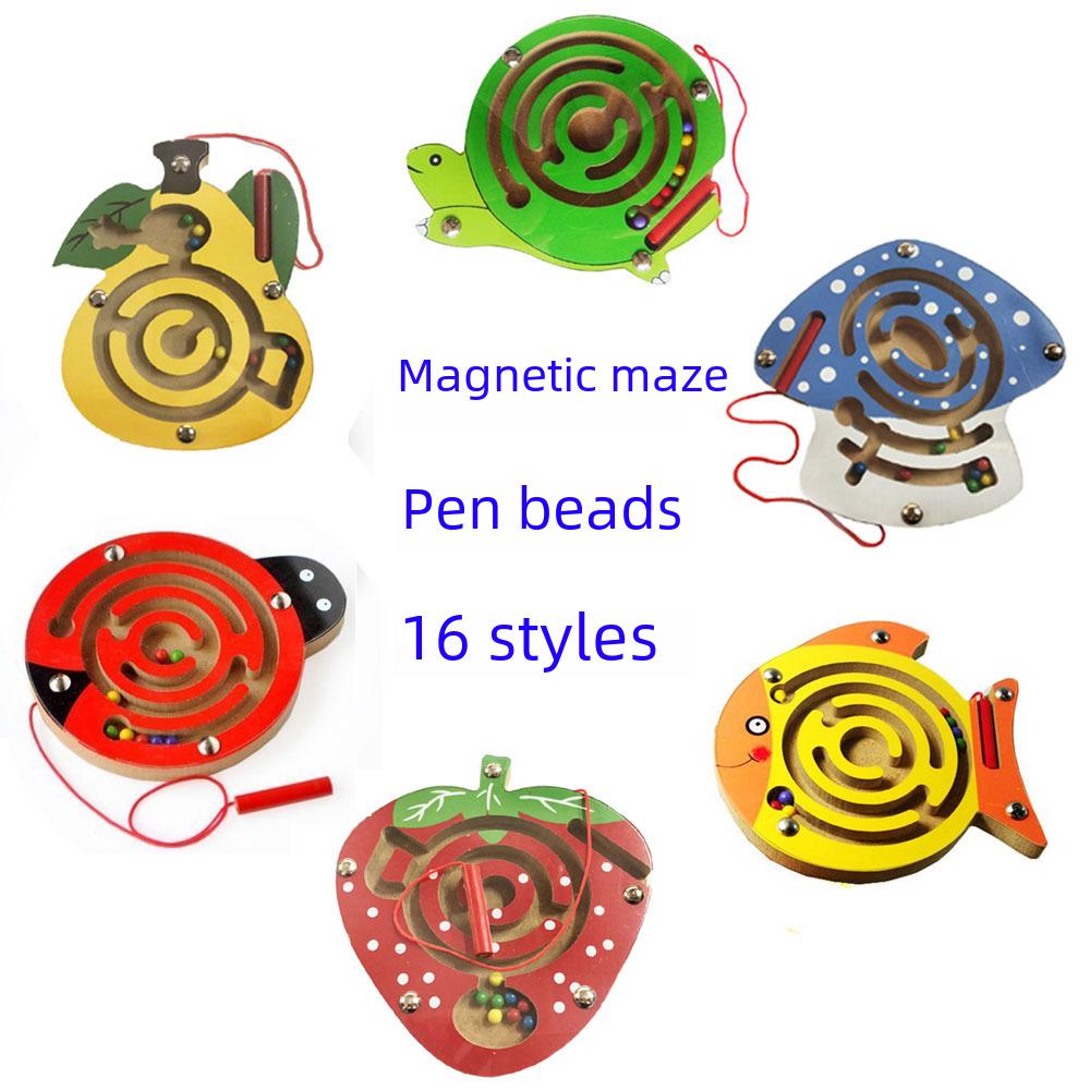 Магнитный шарик-лабиринт для детей: Маленькие рисунки животных для дошкольников