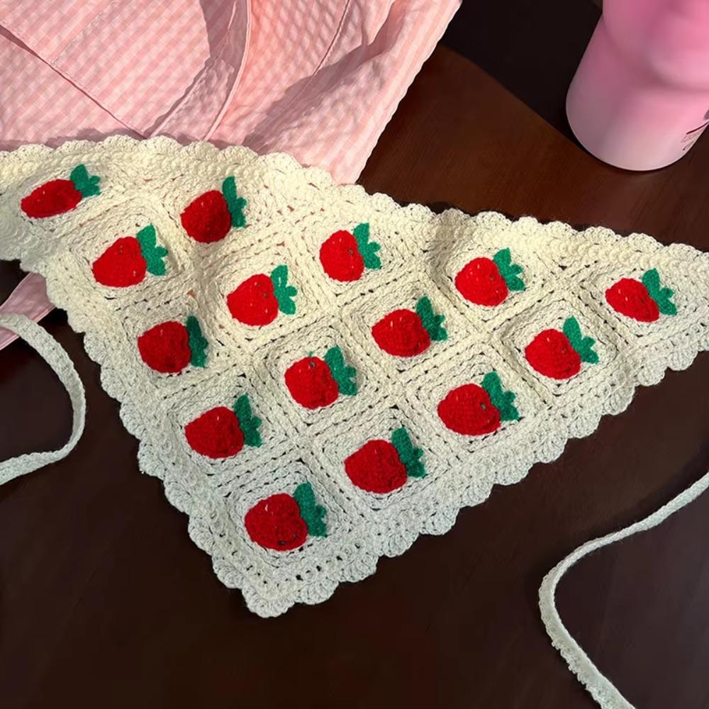 Headwear Triangle Headband Strawberry Cherry Cherry Triangle Hair Scarf Sweet Hair Scarf Spring