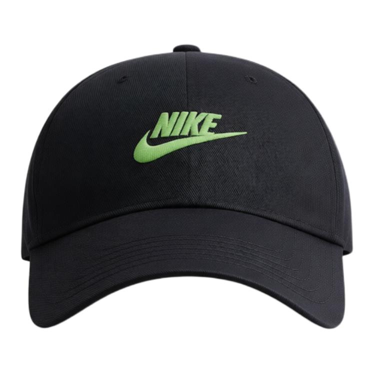 Nike Хлопковые бейсболки унисекс Черный/Средне-зеленый FB5368-014
