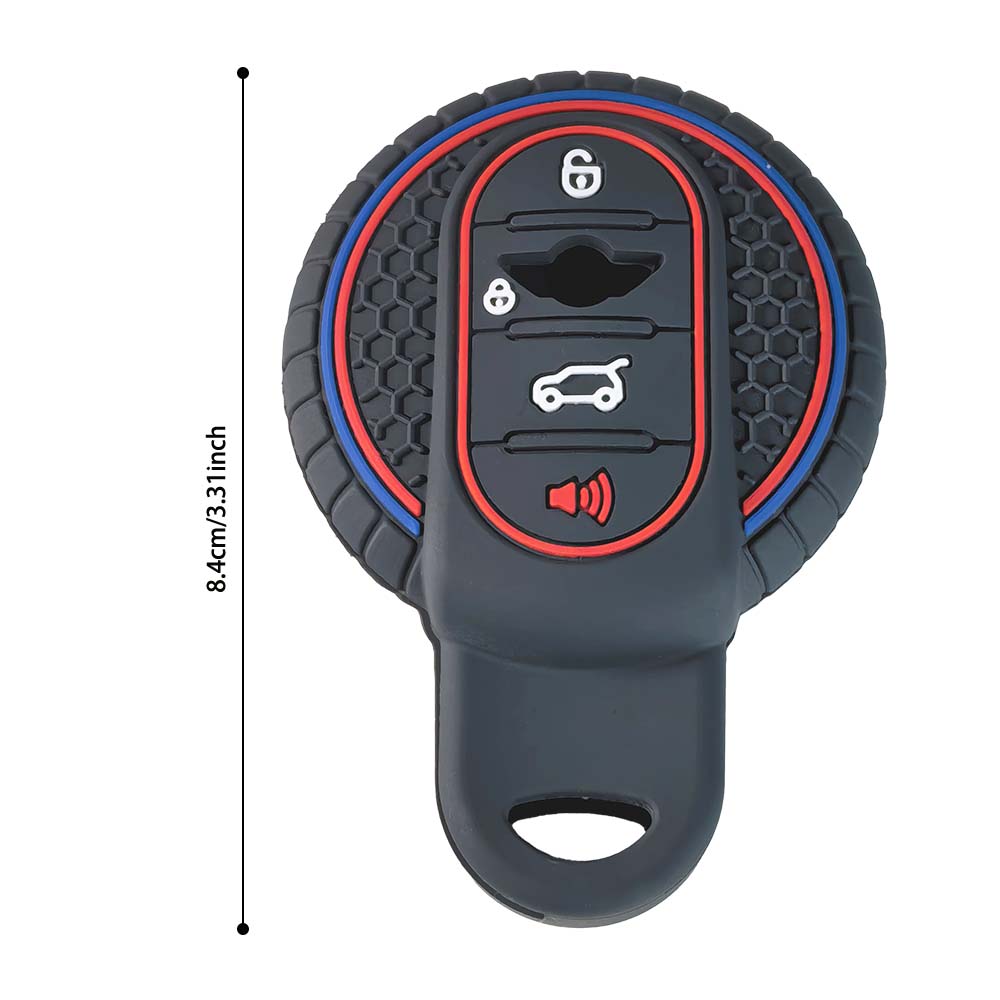 Силиконовый чехол для брелока, совместимый с BMW Mini Cooper F54 F55 F56 F57 F60, 4 кнопки, подходит для BMW Cooper F54 F55 F56 F57 F60, брелок-ремешок для запястья, не