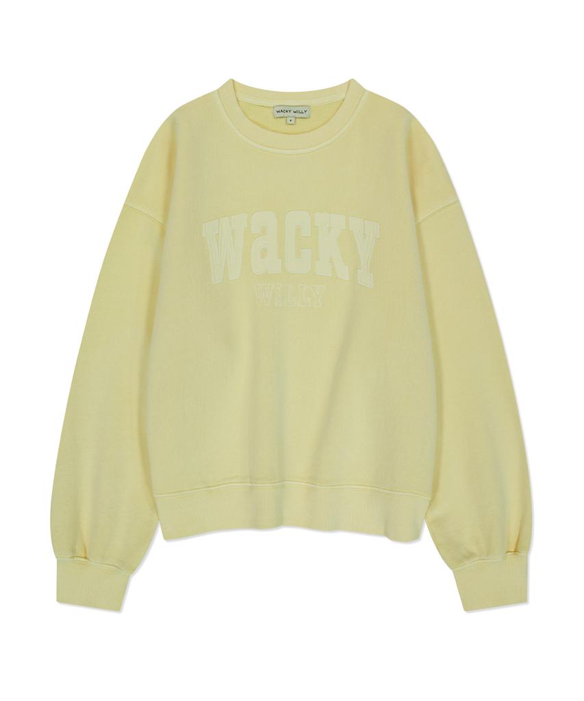 WACKY WILLY Women'S Semi-Overfit Pigment Sweatshirt Yellow