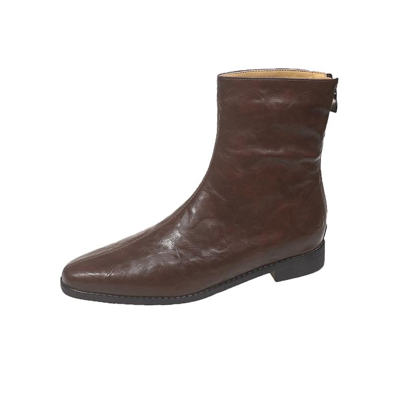 Fashion Aphixta Back Zipper Shoes Women Boots Crystal Square Heel Ankle Boots For Women Botines Mujer Ladies Shoes Fashion Woman Shoes