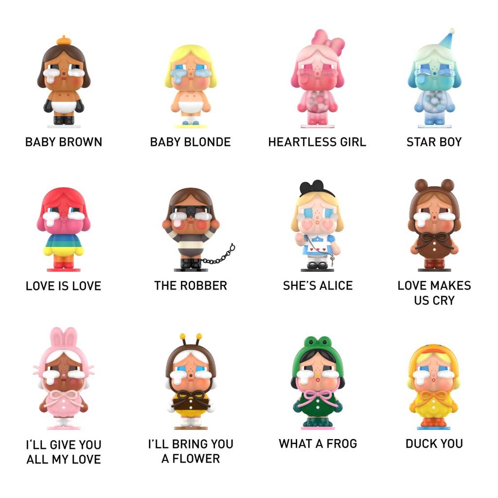 POP MART CRYBABY Crying Again Series Pop Mart Gacha Gacha Blind Box Фигурка Пластиковая модель Премиум Игрушка ПВХ Мягкий винил Оригинальный персонаж День рождения