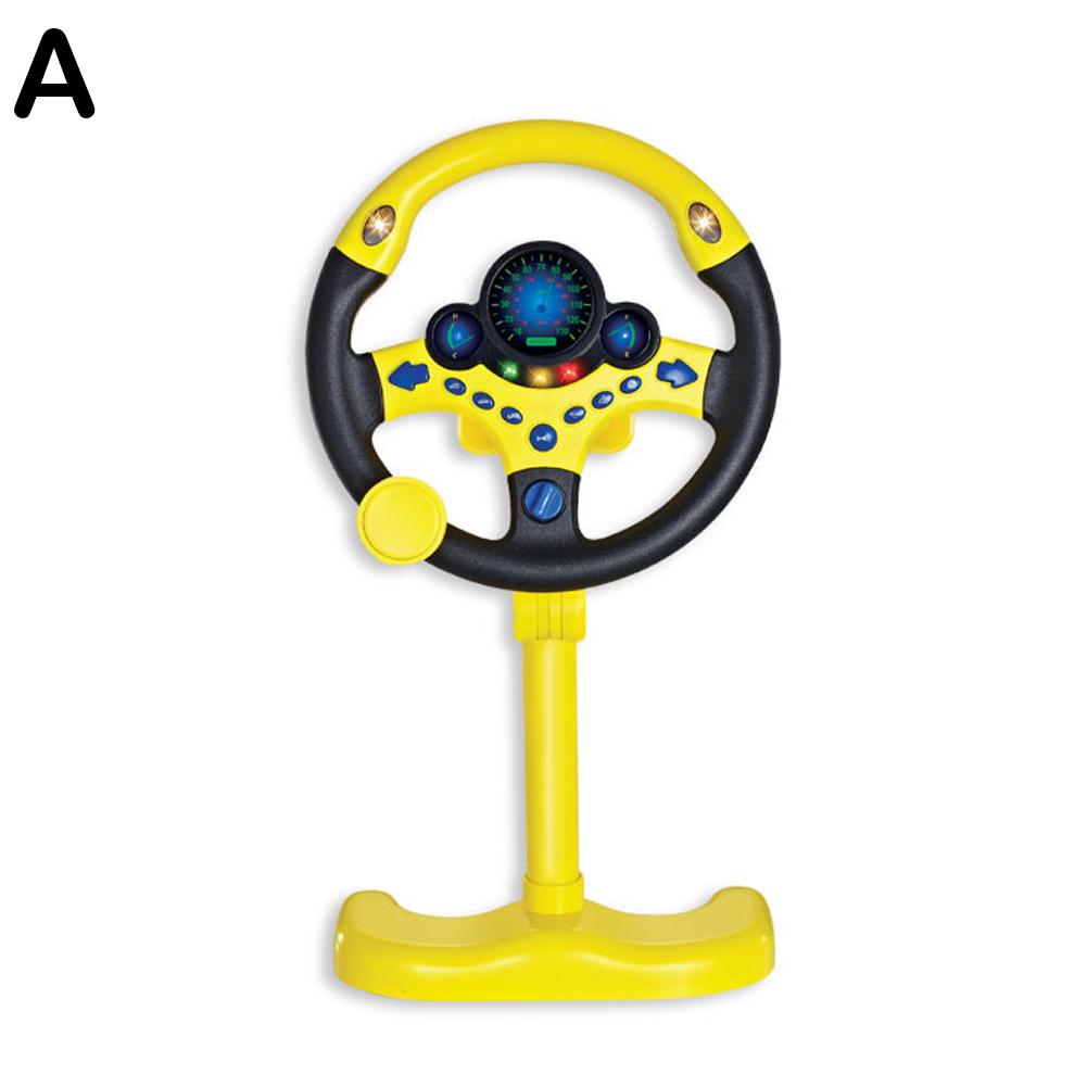 Simulate Driving Car Copilot Steering Wheel Eletric Baby Toys with Sound Kids Musical Educational Stroller Driving Vocal Toys