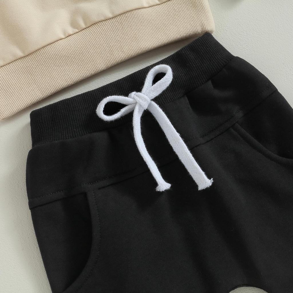 Одежда для маленьких мальчиков, осенне-зимняя одежда для мам для мальчиков, 6 месяцев, 12 месяцев, 18 месяцев, 24 месяца, 3 года, толстовка с длинными рукавами и буквами, клетчатые брюки для бега, комплект для новорожденных