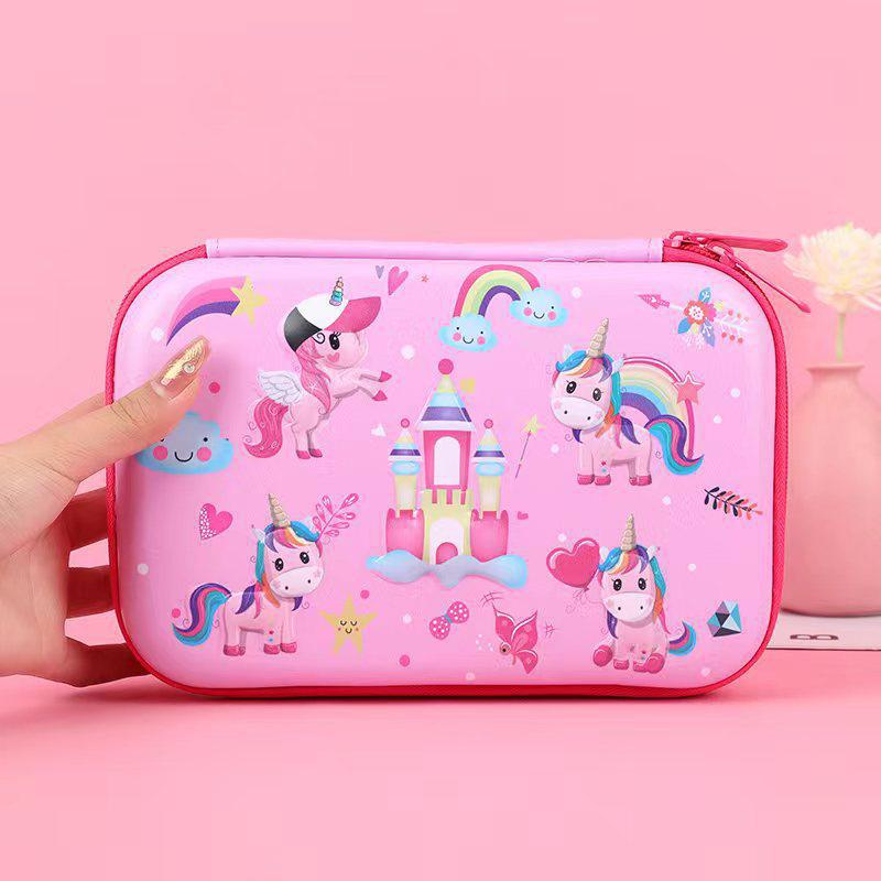 Квадратный пенал из ЭВА с рисунком - большая вместимость для студентов и взрослых