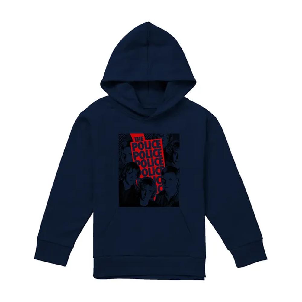 The Police Childrens/Kids Collage Repeat Logo Hoodie